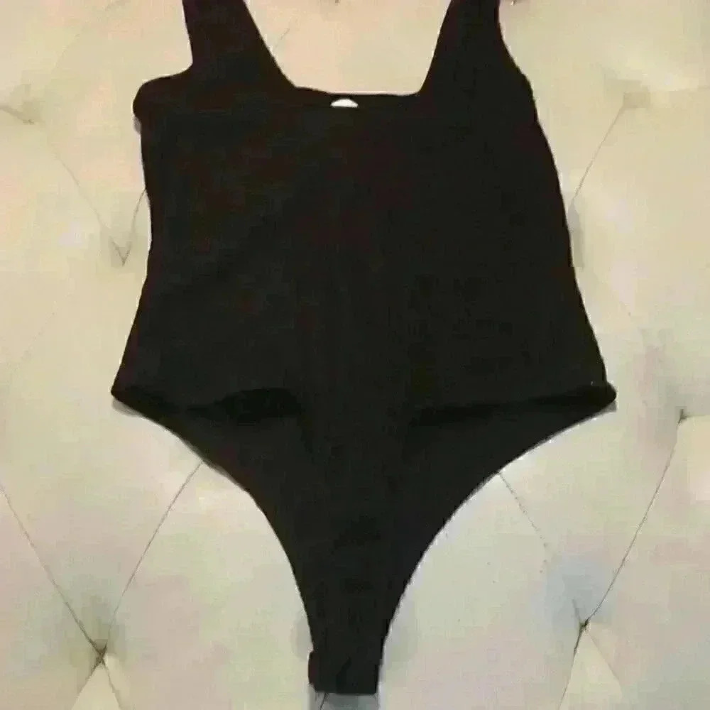 Mikey and Joey Black tank bodysuit sz xlarge - Picture 3 of 3